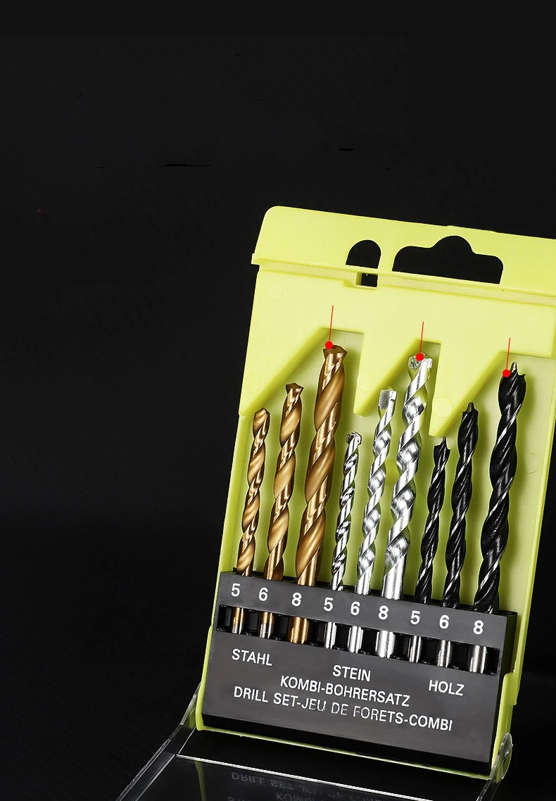 

Набор метрических сверл, наконечник для работы стекла, металлической плитки, бетона, электрическая дрель, отвертка, сверление, развертывание, каменные сверла