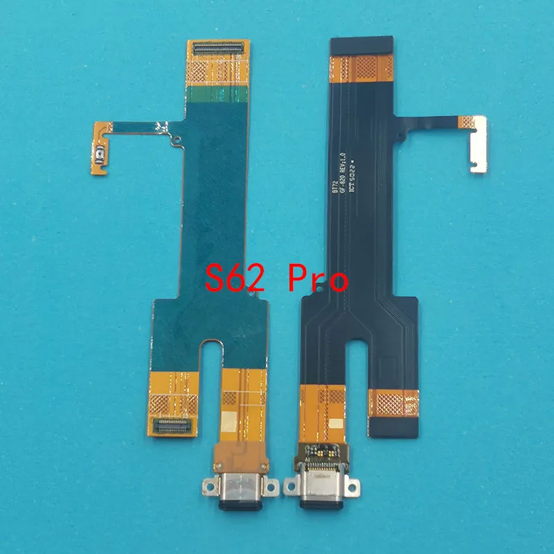 1pcs USB Charging Port Board Dock Connector Flex Cable Replace Part for Cat S62 Pro S62Pro Power On Off Button Side Key Flex image 2