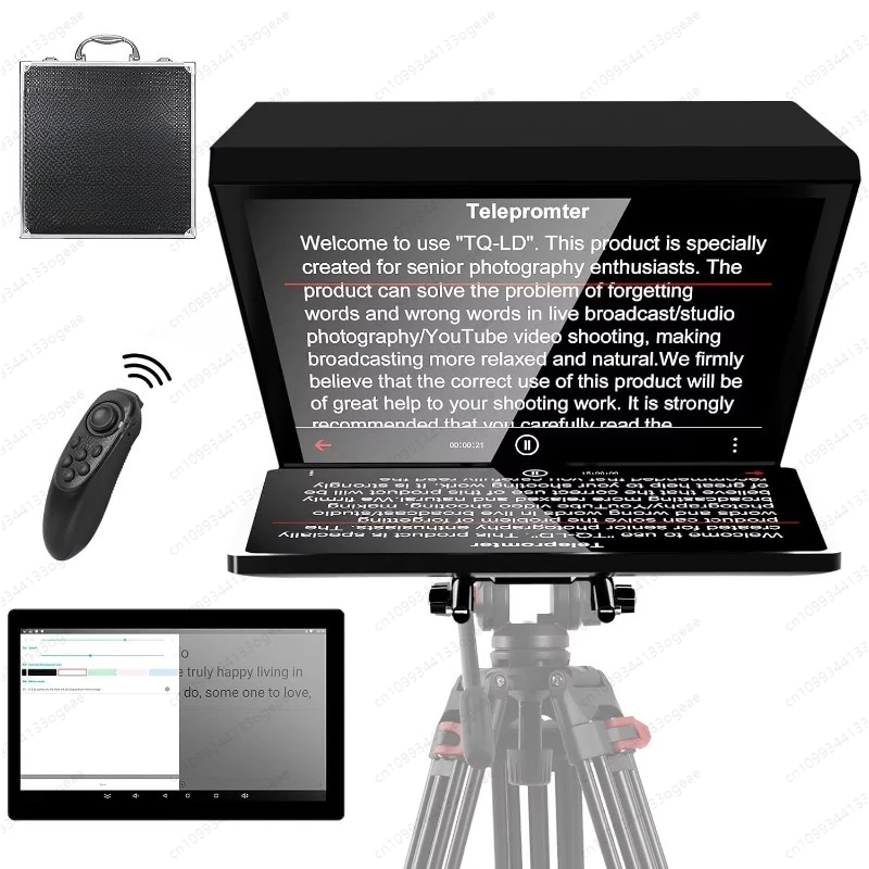 

14 Inches Mirrorless Cameras Video Recording Live Streaming Portable Camera Teleprompter Prompter for Speech Live Video