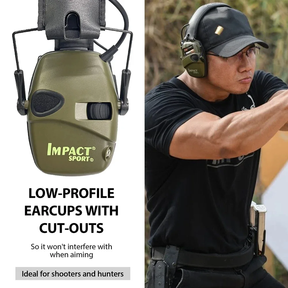 Outdoor Tactical Electronic Shooting Earmuff Gun Range Anti-noise Headset Impact Sound Amplification Hearing protector