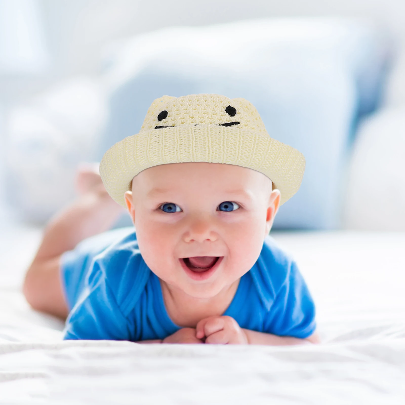 

Lovely Kids Bucket Hat Cotton Polyester Sun Straw Hats for Children Baby Toddler Boys Girls Travel Beach