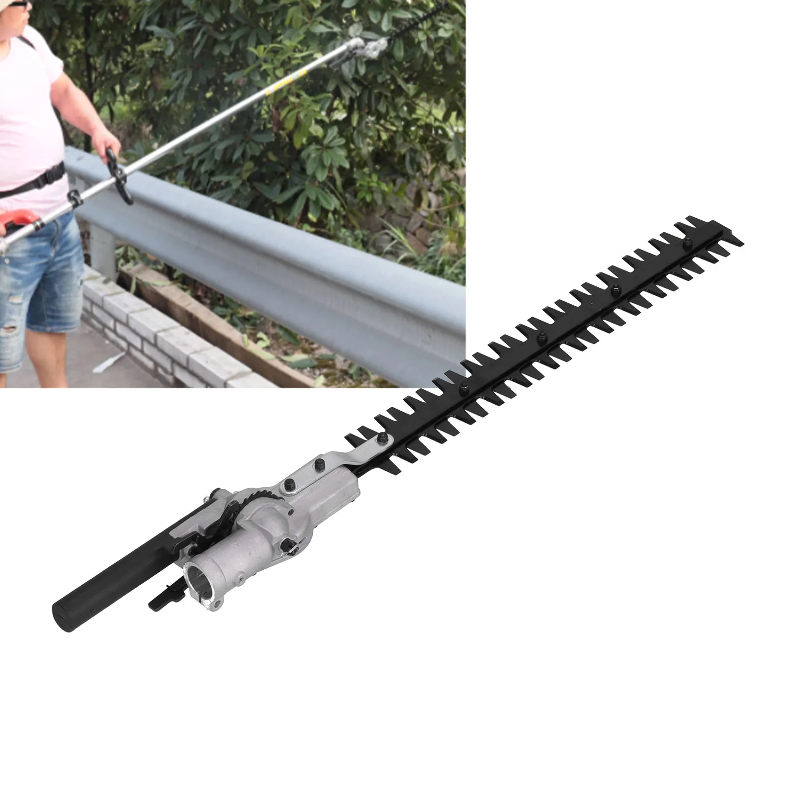26mm Hedge Trimmer Head Attachment Double Edge Blade Accessory for Brush Cutters Trimmer