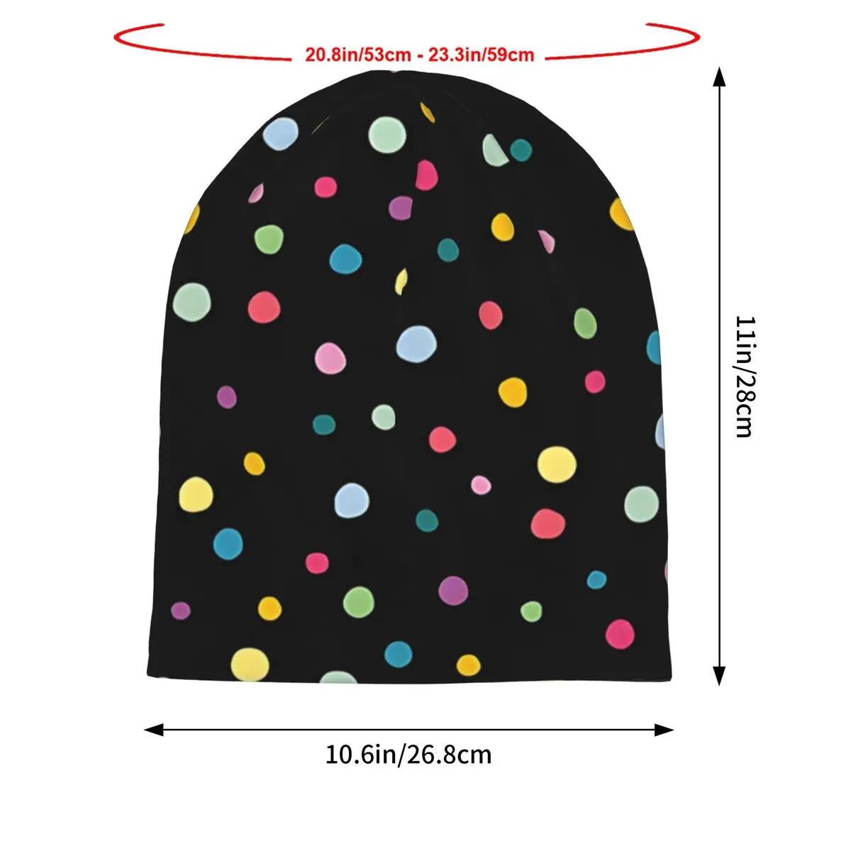 Colorful Polka Dots Washed Thin Bonnet Outdoor Casual Beanies Protection Men Women Hats