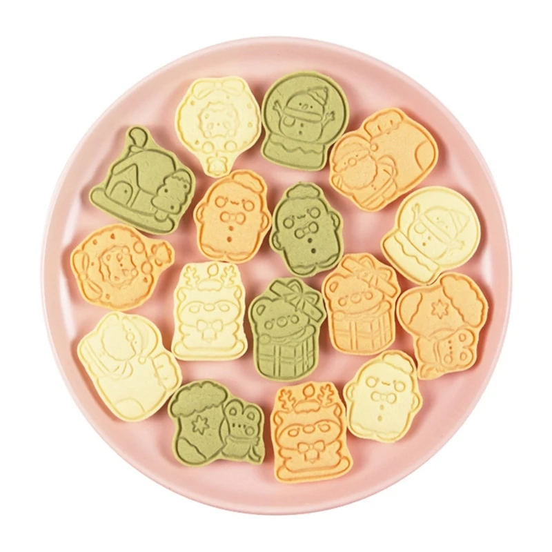 New Pack of 8 Multiple Christmas Cookie Molds Funny Biscuits Baking Embosser