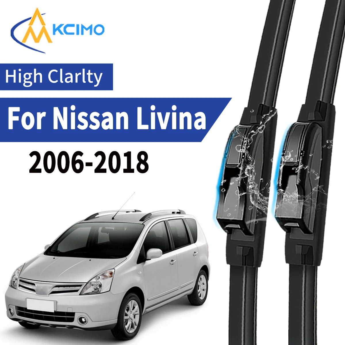 

2pcs Car Wiper For Nissan Livina 2006-2018 Front Windscreen Wiper Blade Silent Soft Rubber