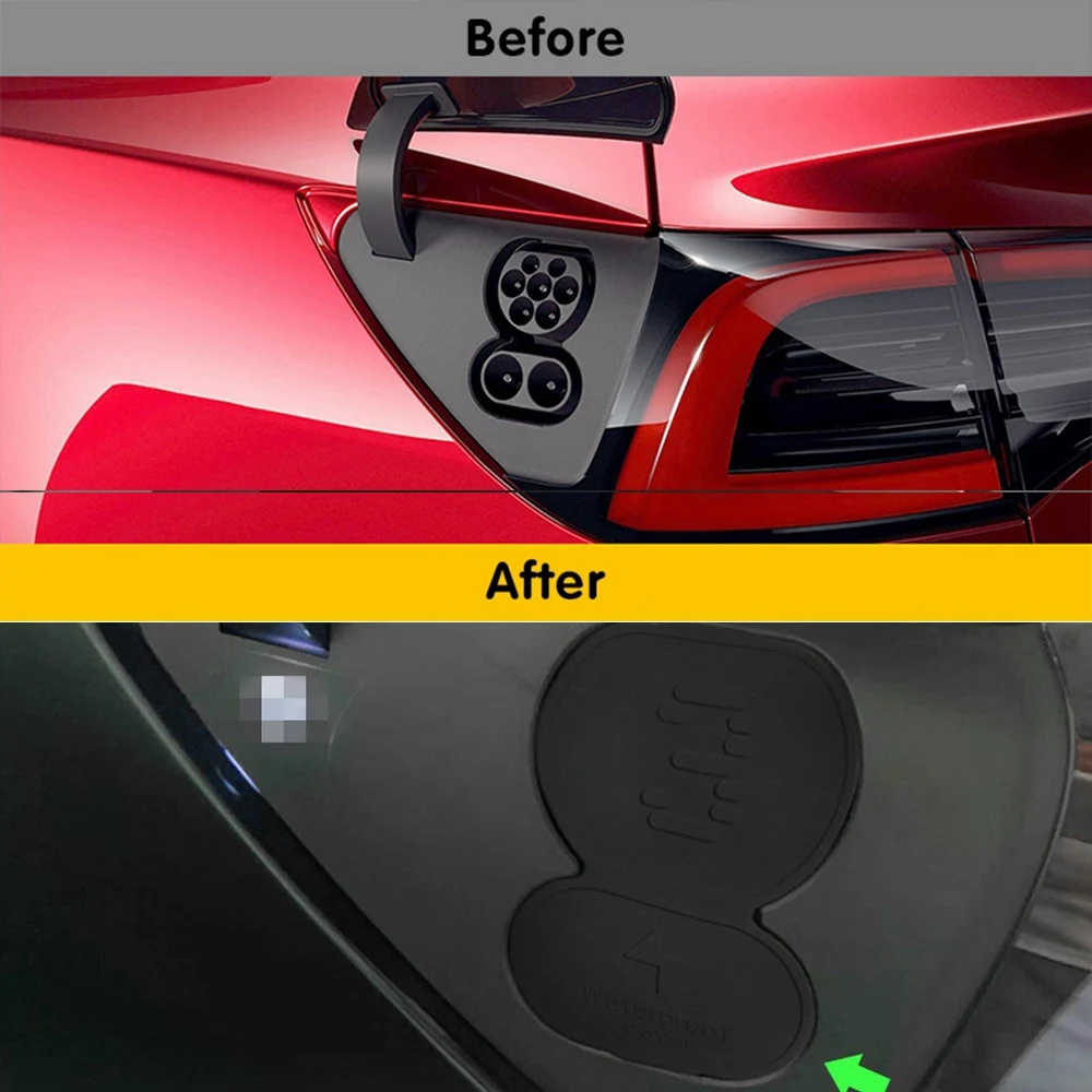 Silicone Car Charger Cap Cover for Tesla Model 3 Waterproof Dustproof Charging Port Protective Cover EU Version