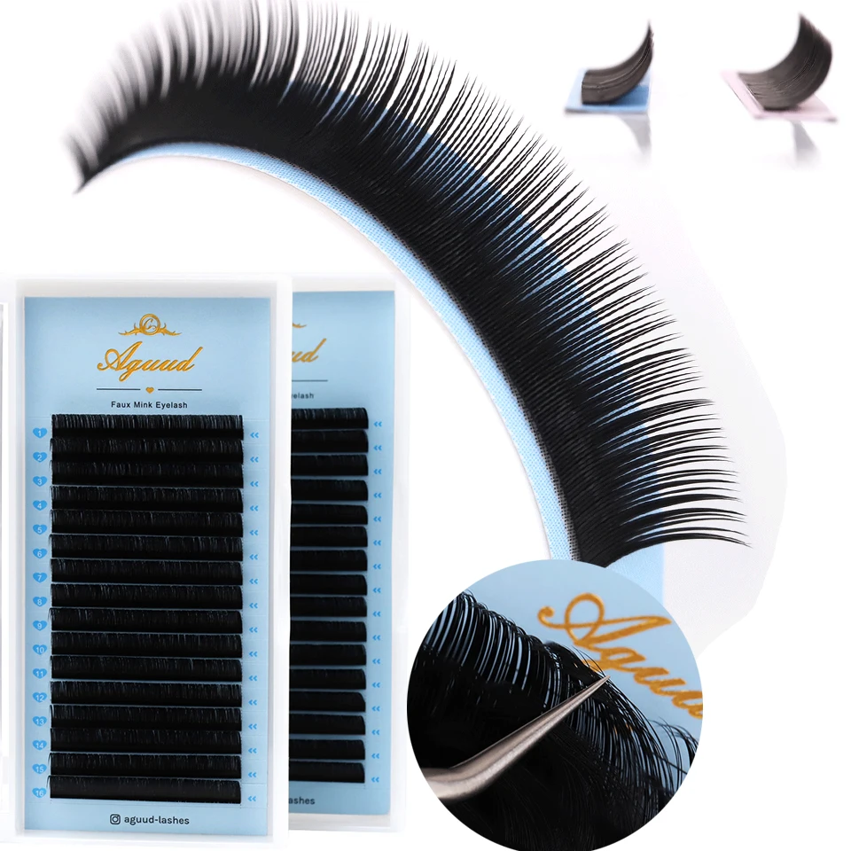 

AGUUD Faux Mink Individual Eyelash Extension0.03-0.20 Regular Classic Lashes Russian Volume Lash For Professional Makeup Cilios