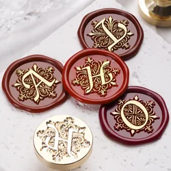 26 Alphabet Sealing Wax Stamp Head Copper A-Z Letter Series Wax Seal Stamp Replace Heads Scrapbooking Wedding Invitation Decor