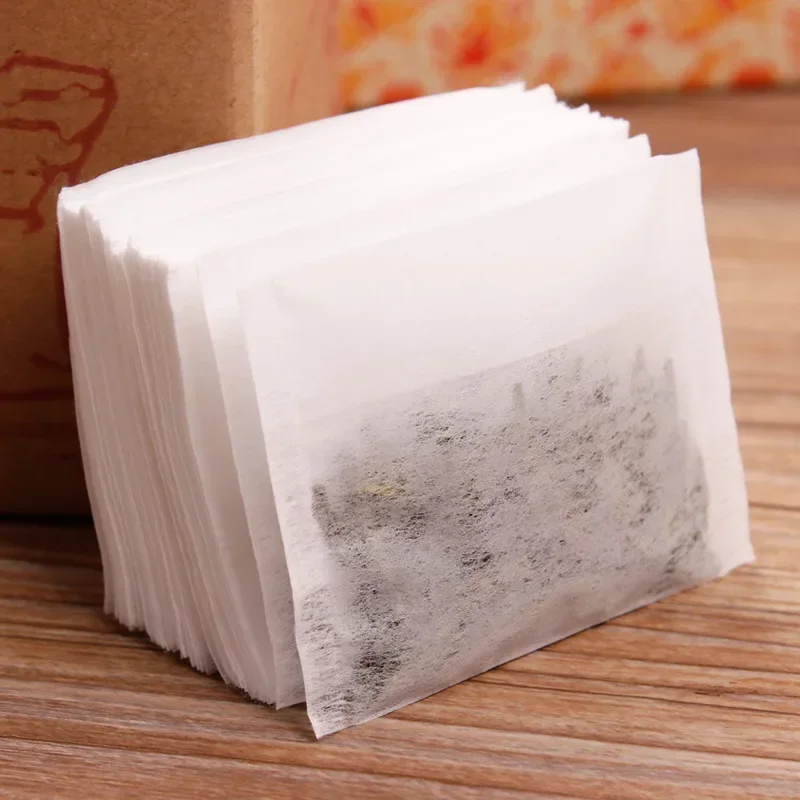 

100/200/500 Pack Disposable Filter with Flip-Over Seal Empty Teabags Herb Loose Tea Bag
