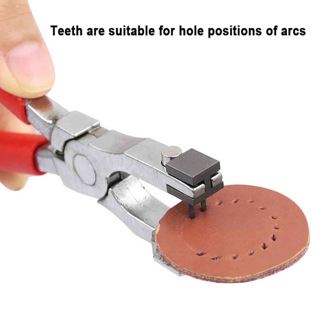 Belt Punching Pliers Home 1 Set 145mm Length For Perforated Leather Silent Steel Plastic With 2 4 Prong Perforated