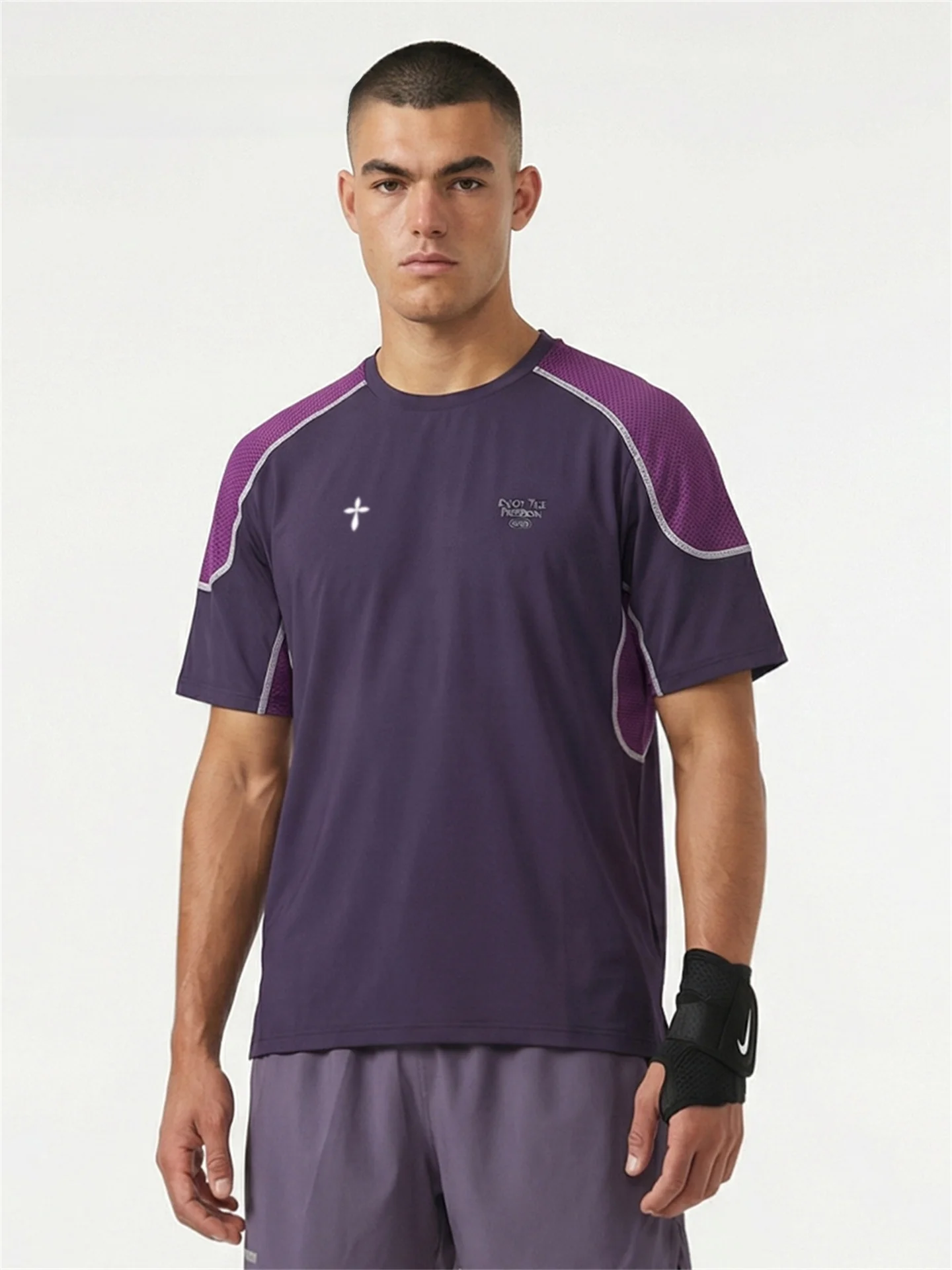 

VINTI ANS Men's Sport T-irt Summer New Outdoor Cool Sensation High Elastic ort Sve Casual Sle Polyester Fiber round ...