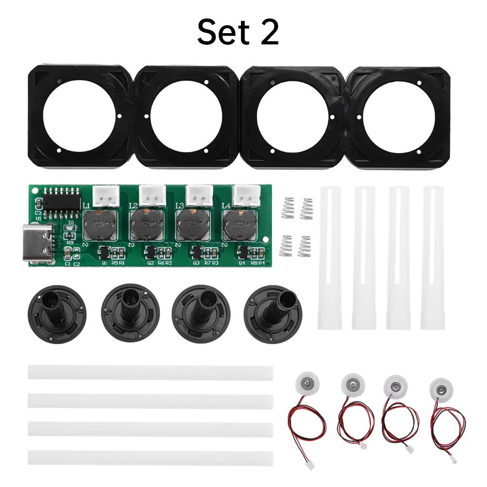 C타입 USB 미니 가습기 DIY 키트, 미스트 메이커 및 드라이버 회로 기판, 4 포거 분무 필름 무화기 시트 진동