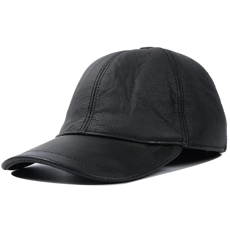New top-grain cowhide baseball leather for men and women warm thin middle-aged old adults