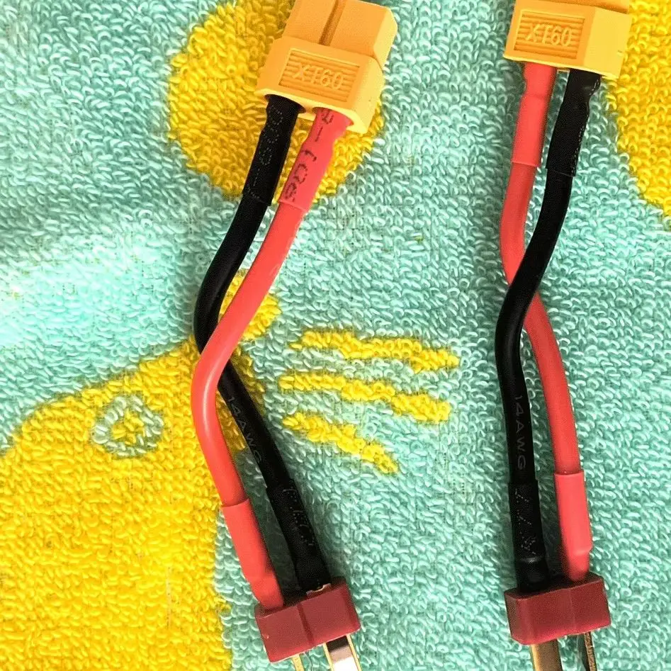T To XT60 Male/Female Plug Adapter Connector 14AWG 10cm Cable for RC LiPo Battery Charger Parts DIY