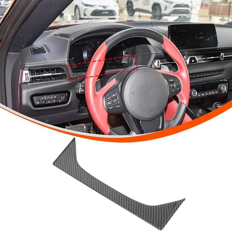 

Fit For Toyota GR Supra MK5 A90 2019-2024 ABS Carbon Fibre Car Dashboard Display Decorative Cover Interior Car Accessories