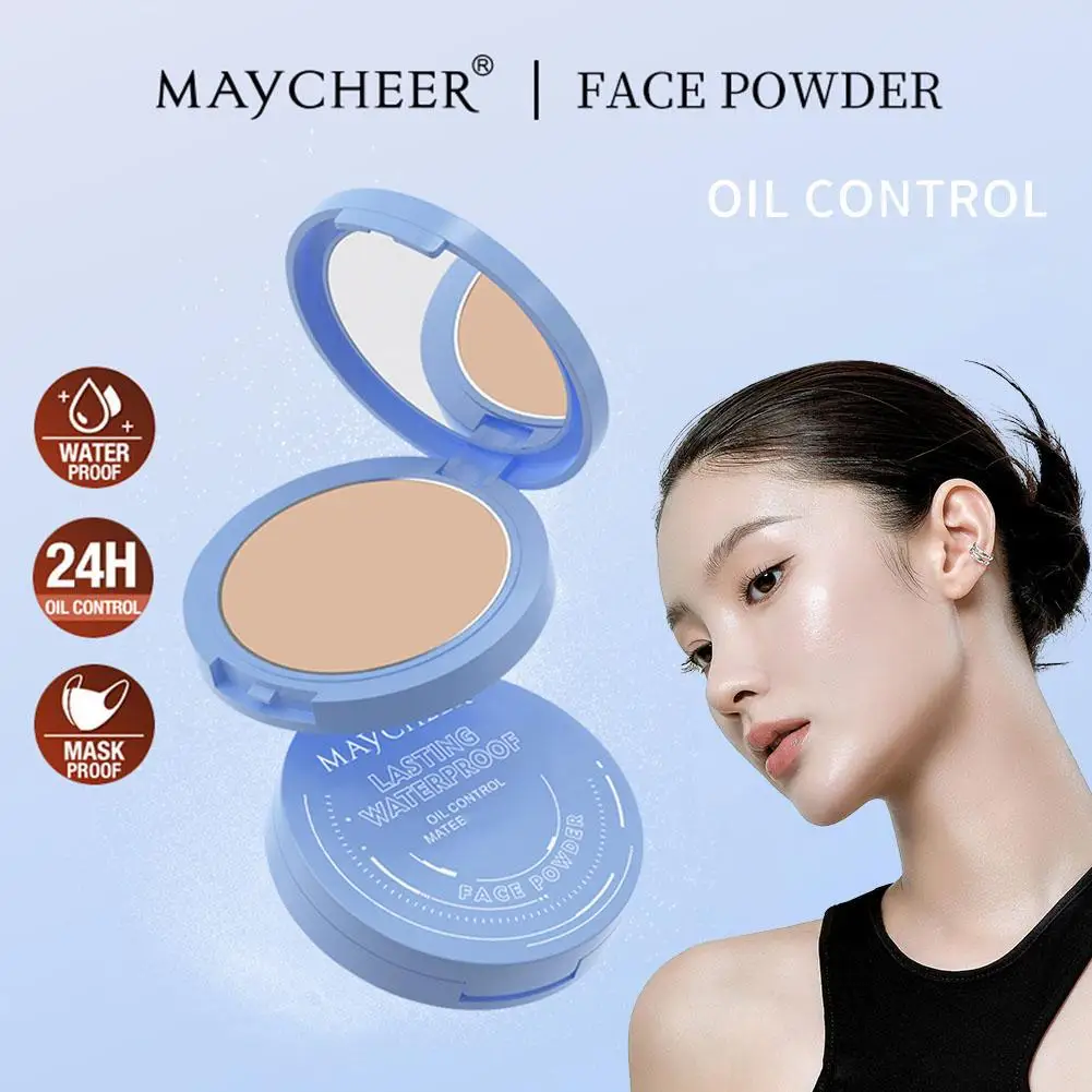 Silk Soft Mist Powder Cake Long-lasting Waterproof Powder Oil Texture Smooth Lady Control Polvo Sace Powder Press Face N8Q4