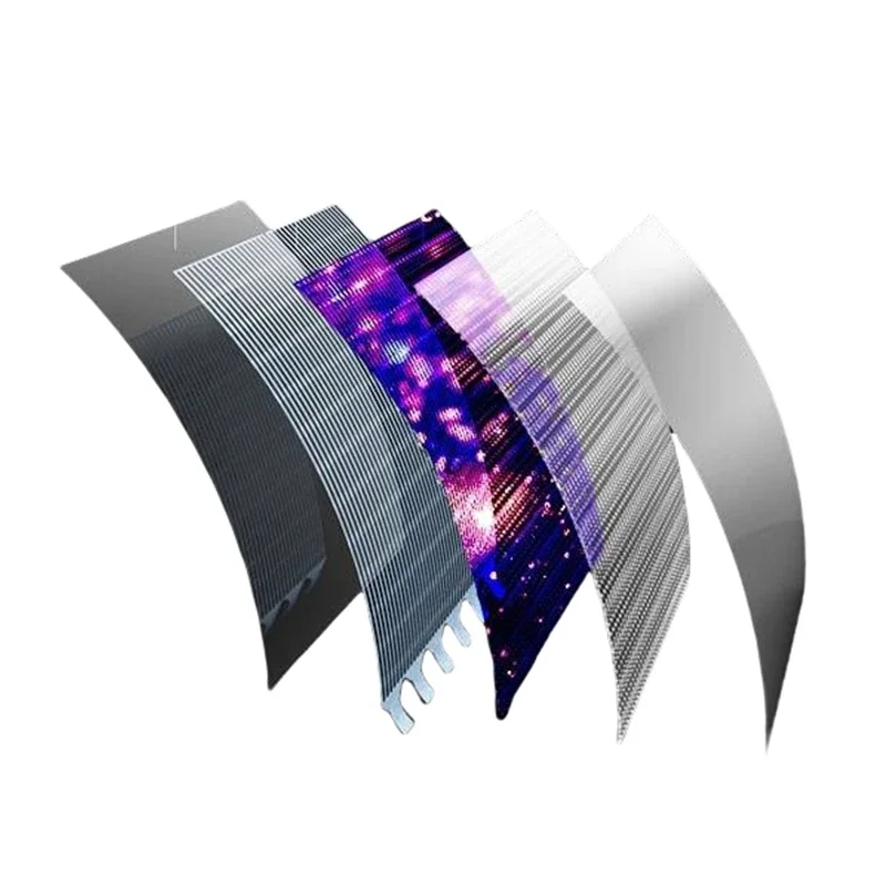 Transparent flexible crystal display mall window glass tape text function advertising panel