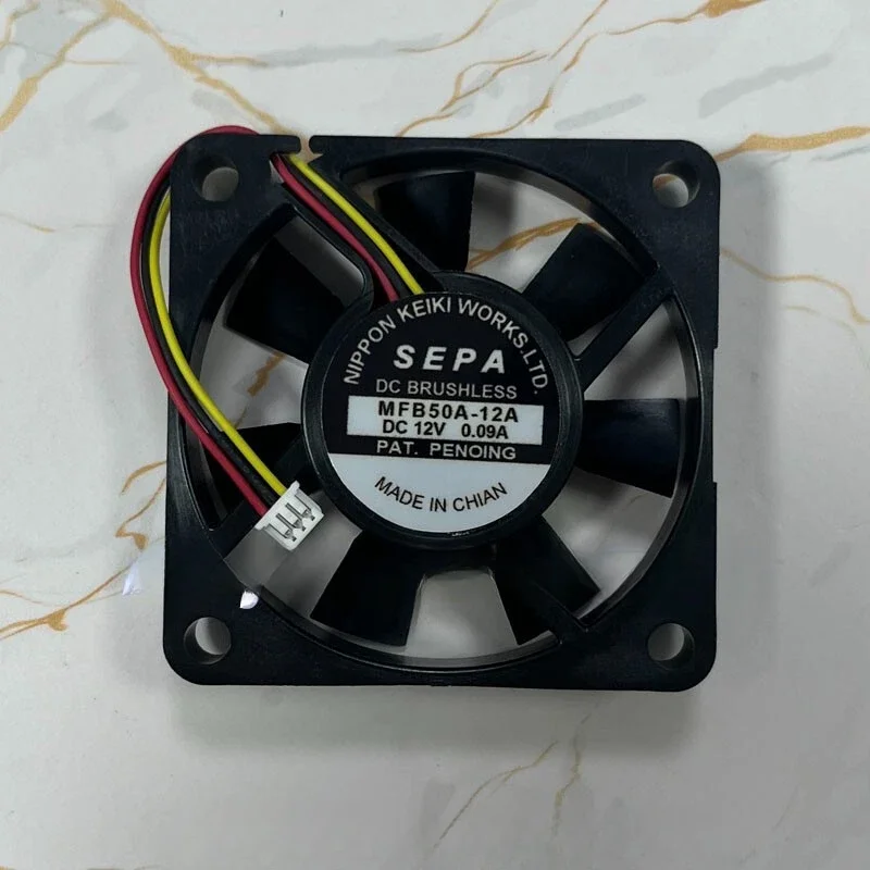 MY For SEPA MFB50A-12A 5010 DC12V 0.09A 50*10MM 3-Pin Silent Cooling Fan