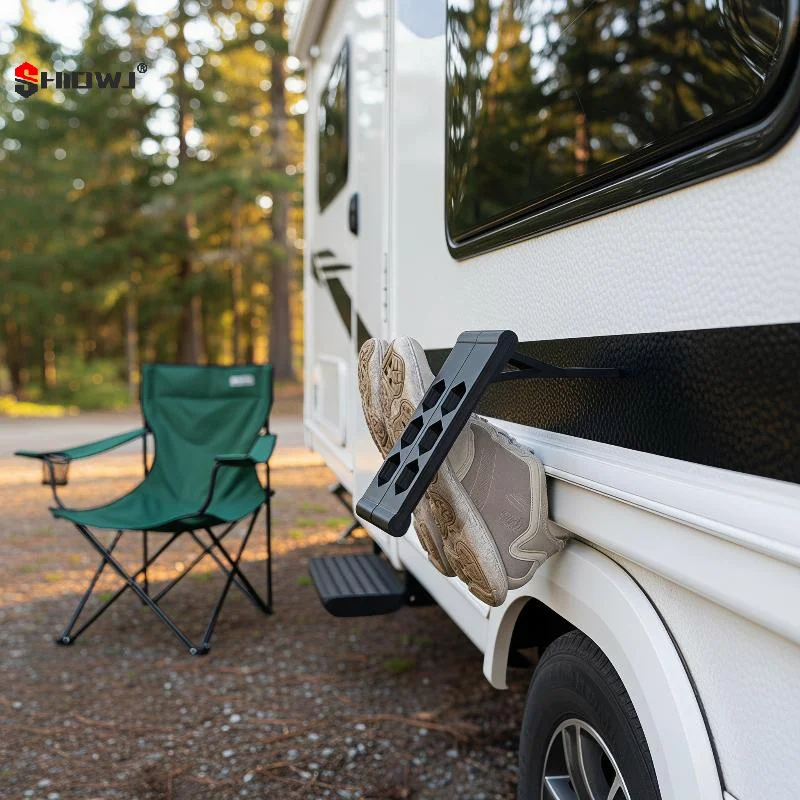 RV Shoe Dryer Rack For Camper Exterior Wall Mounted Shoe Hanger Quick Dry Ventilated Holder Camping Travel Trailer Accessories