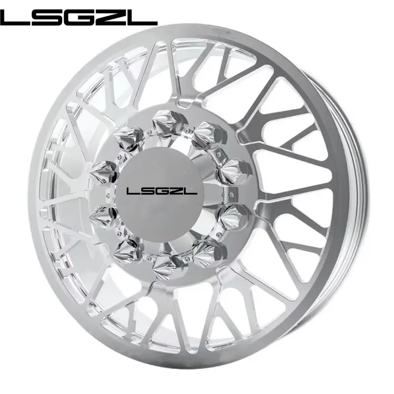 i LSGZL Dually Rim 8x6.5 Forged Truck Wheel 8x200 Black Milled 8x170 8x210 Dually Wheels 10x225 Set of 6 for F450 for