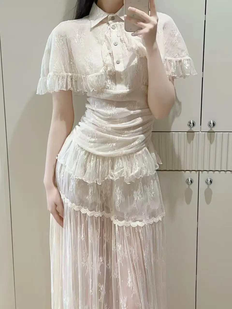 

2026 Summer New Fashion Women's Matching Sets Vintage Lace Cape Top + Lace Half Skirt Set for Women France Party Sexy Outfits