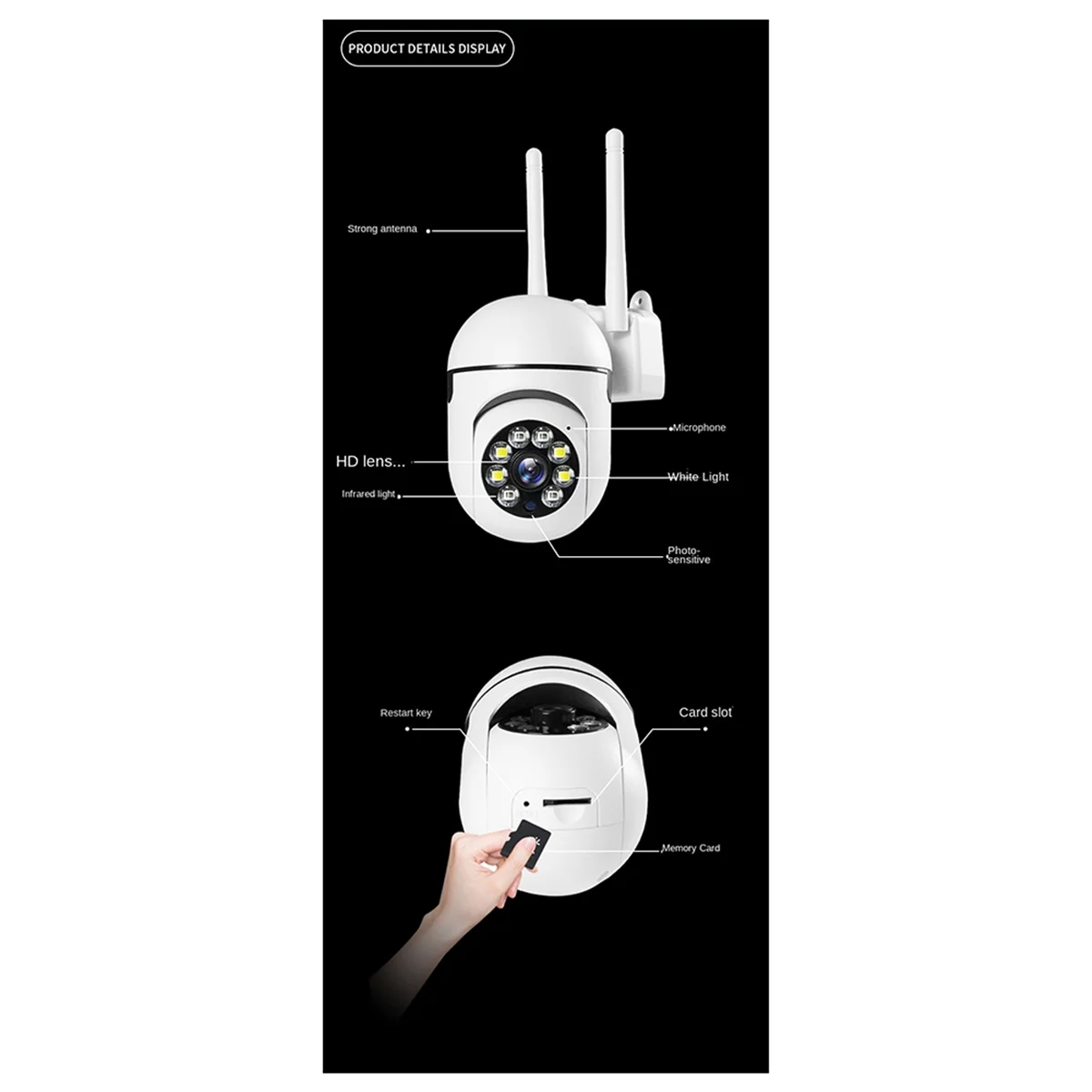 Hot sale 5G WiFi 360° Surveillance Cameras Tracking Full Color Night Vision Security Protection Motion Outdoor Camera EU Plug