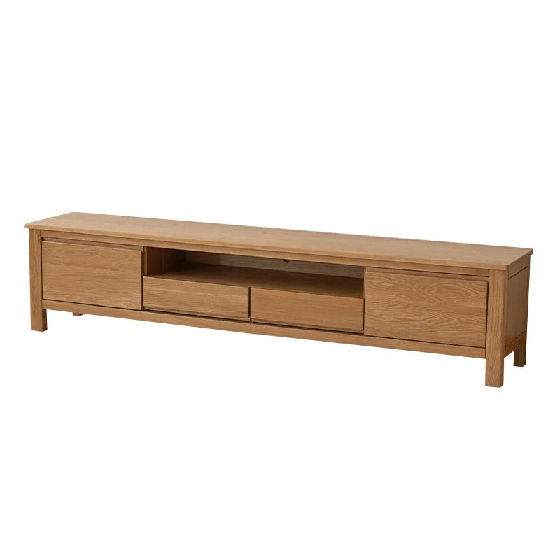CX all solid wood floor-to-ceiling living room home audio-visual cabinet, Nordic style TV