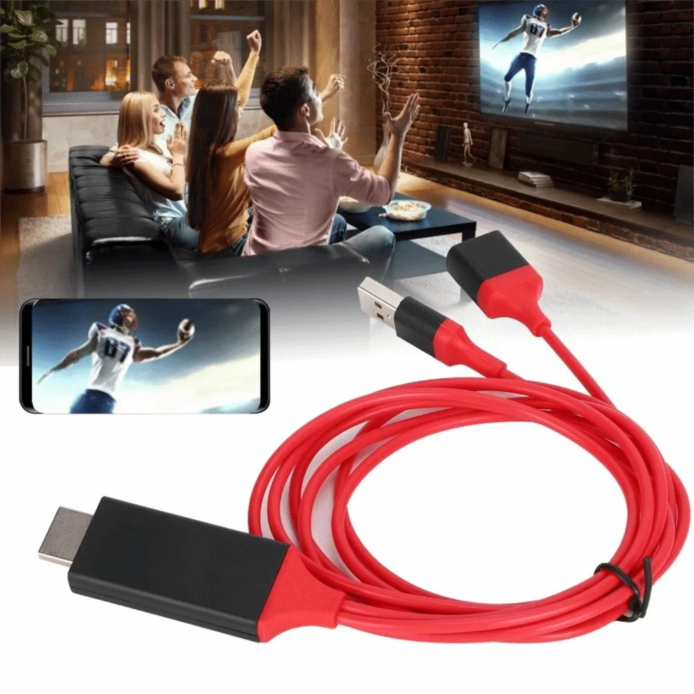 

Universal Compatibility 1080P Resolution Mobile Phone TV Adapter HD Connection AV Adapter Cable HD HDTV Adapter TV Display