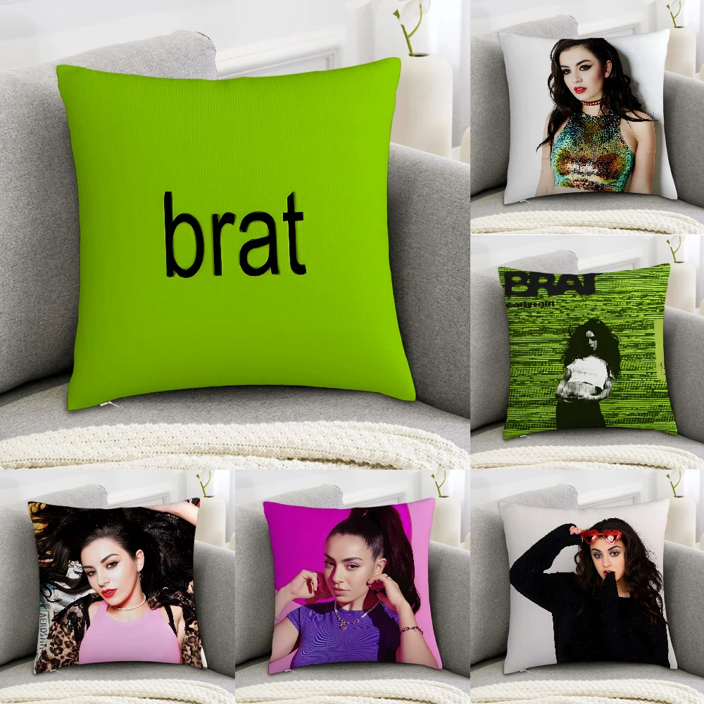 

Luxury C-Charli XCX Pillow Case Sofa Decorative Home Double-sided Print Plush Square Throw Pillow Covers Cushion Decor Cover