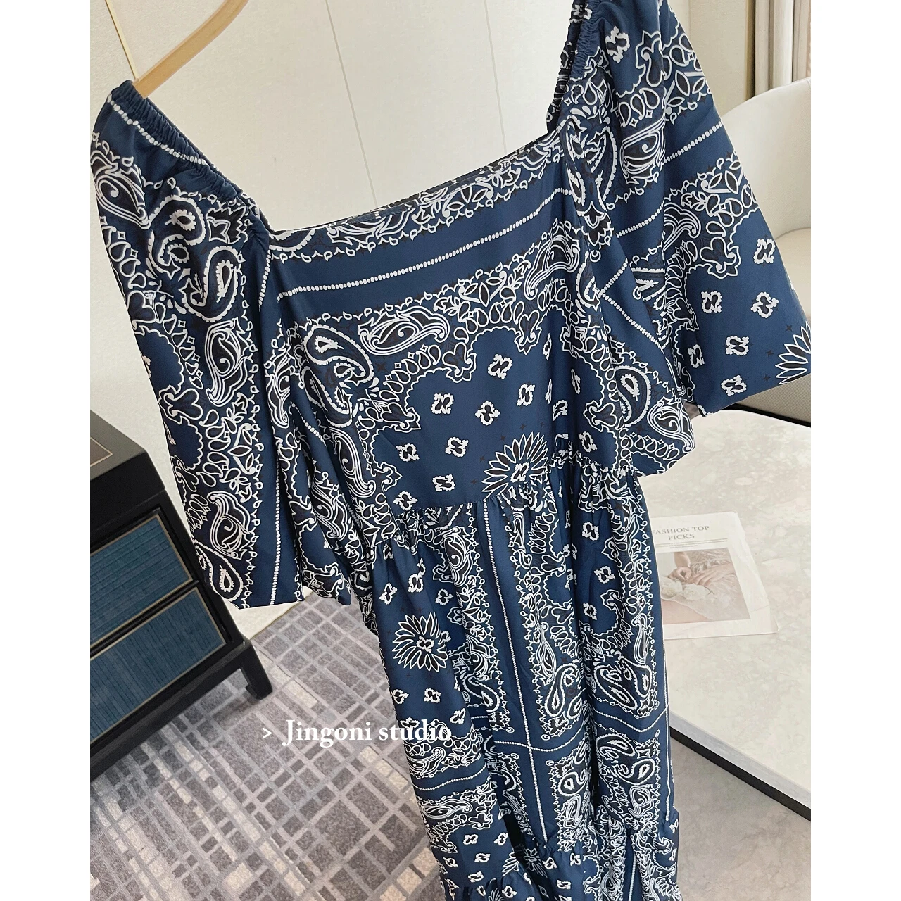 Woman 2023 Dress Short Sleeve Elegant Vintage Summer Y2k Clothing Korean Trendy Boho Long Ruffle Floral Beach Robe Blouse Loose