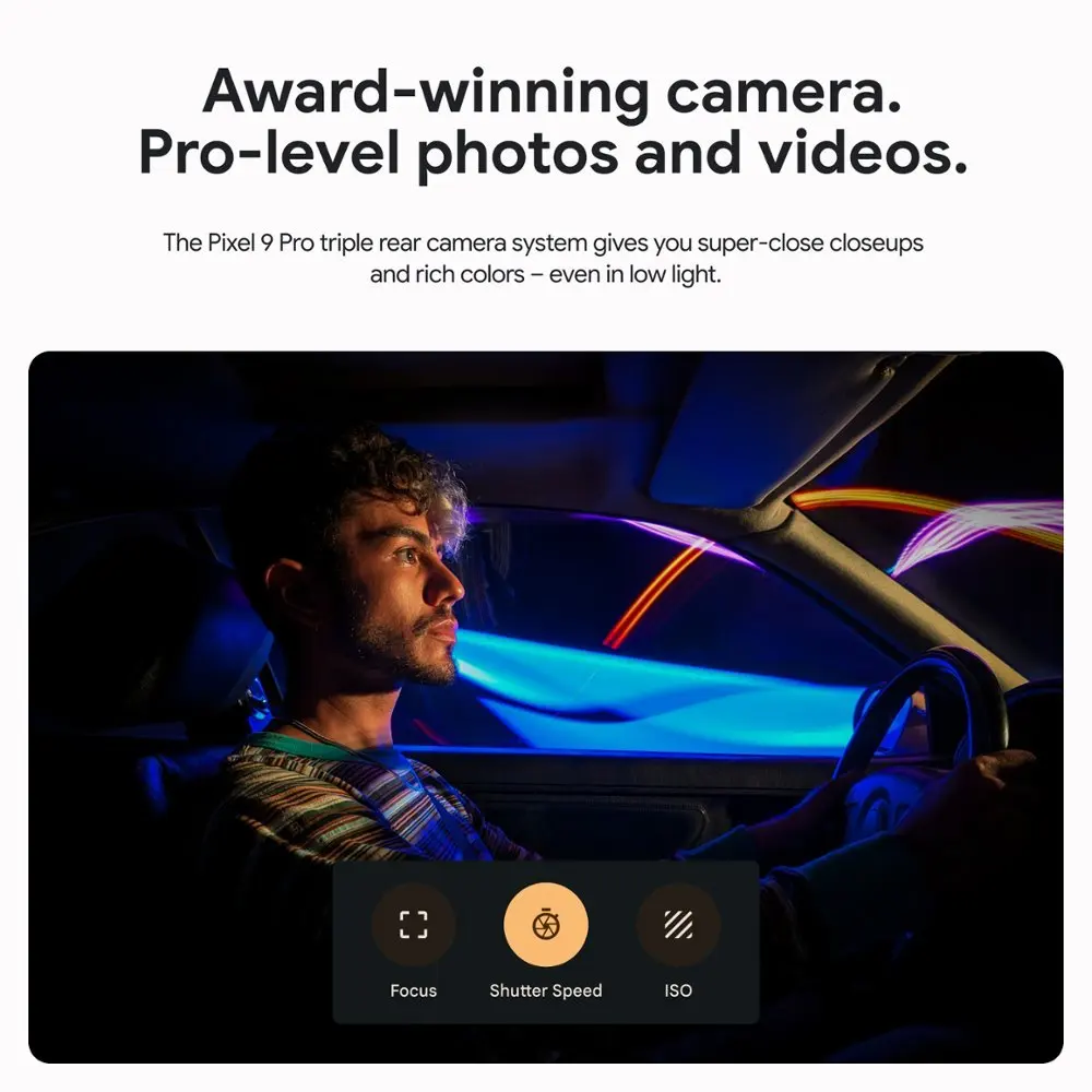 جوجل بيكسل 9 برو، الإصدار العالمي، خارج بوصة، جوجل تسور G4، 4700 مللي أمبير، شحن 27 وات، PD3.0، OLED، 120 هرتز، 16 جيجابايت رام، روم دي جو، هاتف ذكي