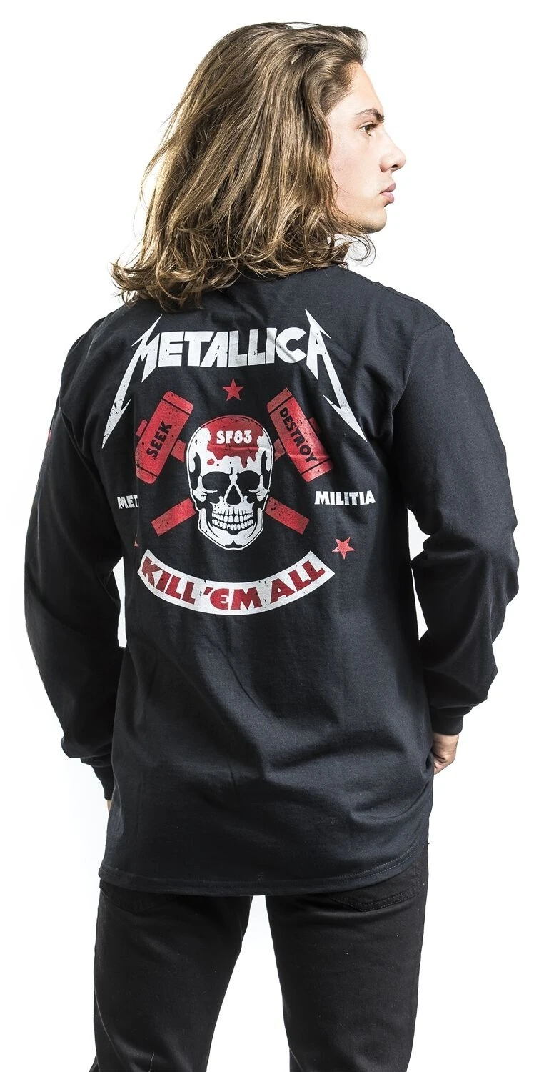 Kill 'Em All - Skull _ Metallica هوديي بأكمام طويلة لخريف وشتاء 2026 فاخر عالي الجودة لكل من الرجال والنساء Y2k #6