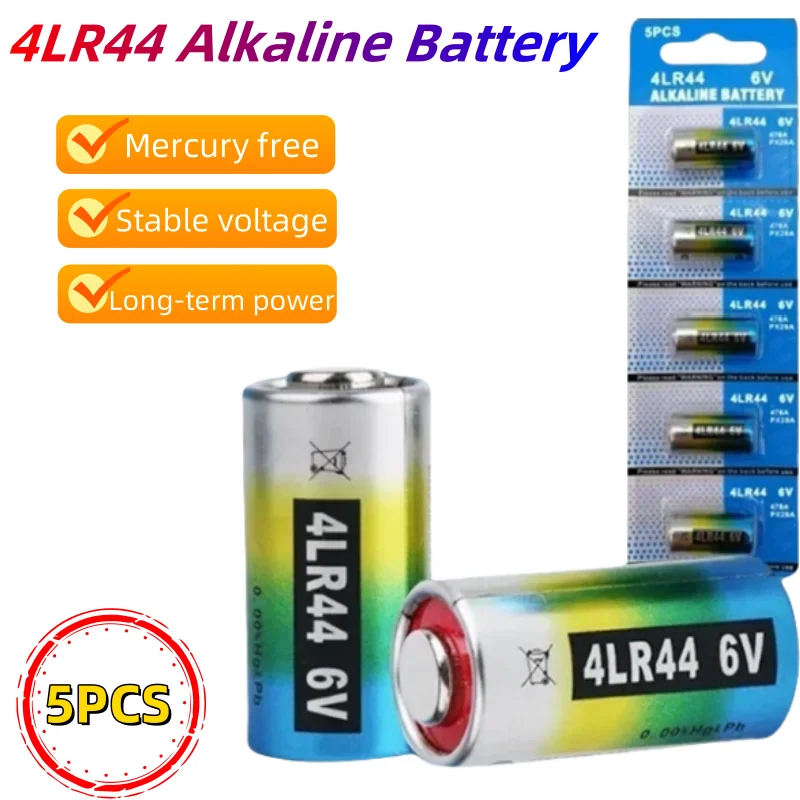 5PCS 4LR44 6V Alkaline Battery PX28A L1325 A544V 4034PX 544 For Beauty Pen Dog Collars Remote Control Doorbell Dry Primary Cell