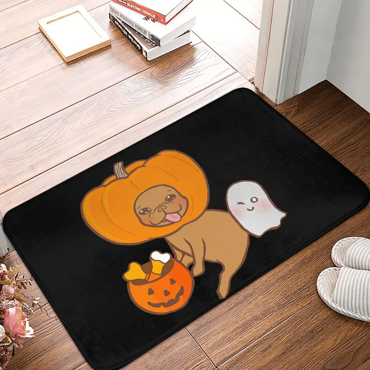 Frenchie Doormat Rug carpet Mat Footpad Bath mat Non-slip toilet Balcony Parlor durable Washable