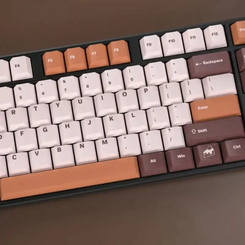 Low Tea Cherry Profile Keycaps, 155 teclas, Dye-Sublimação PBT para teclado mecânico