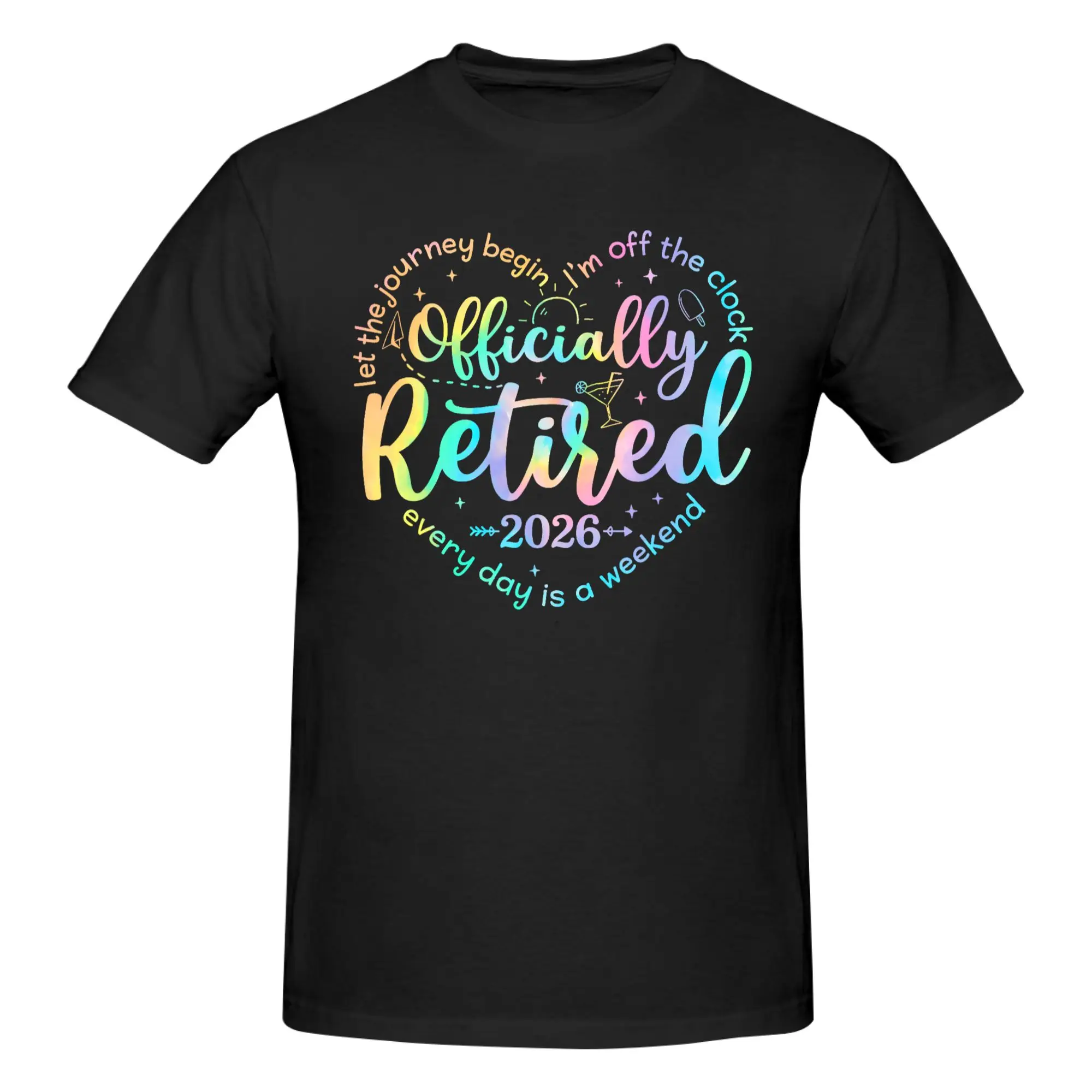 1 Piece Officially I Worked My Whole Life Novelty 100% Cotton T-Shirt Legend Has Retired 2026 Tees Tops For Men