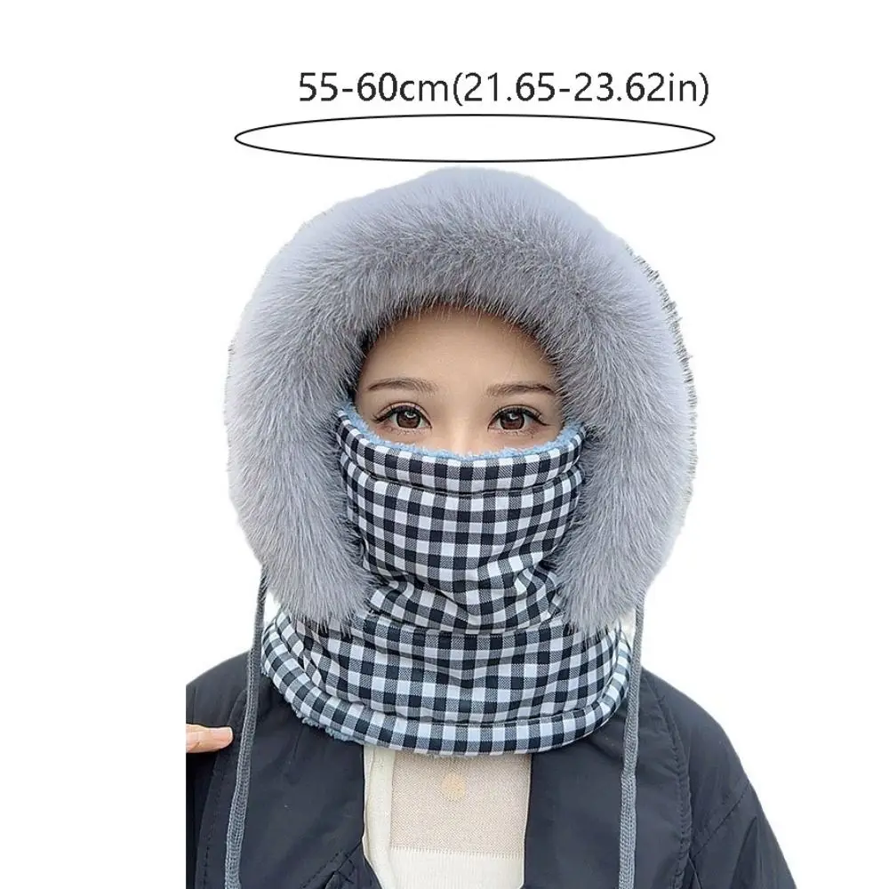 الدفء يندبروف 3 في 1 الشتاء الدراجات قبعة زهرة طباعة منقوشة وشاح دافئ قناع الوجه سميكة الرقبة أدفأ لي فنغ قبعة النساء #6