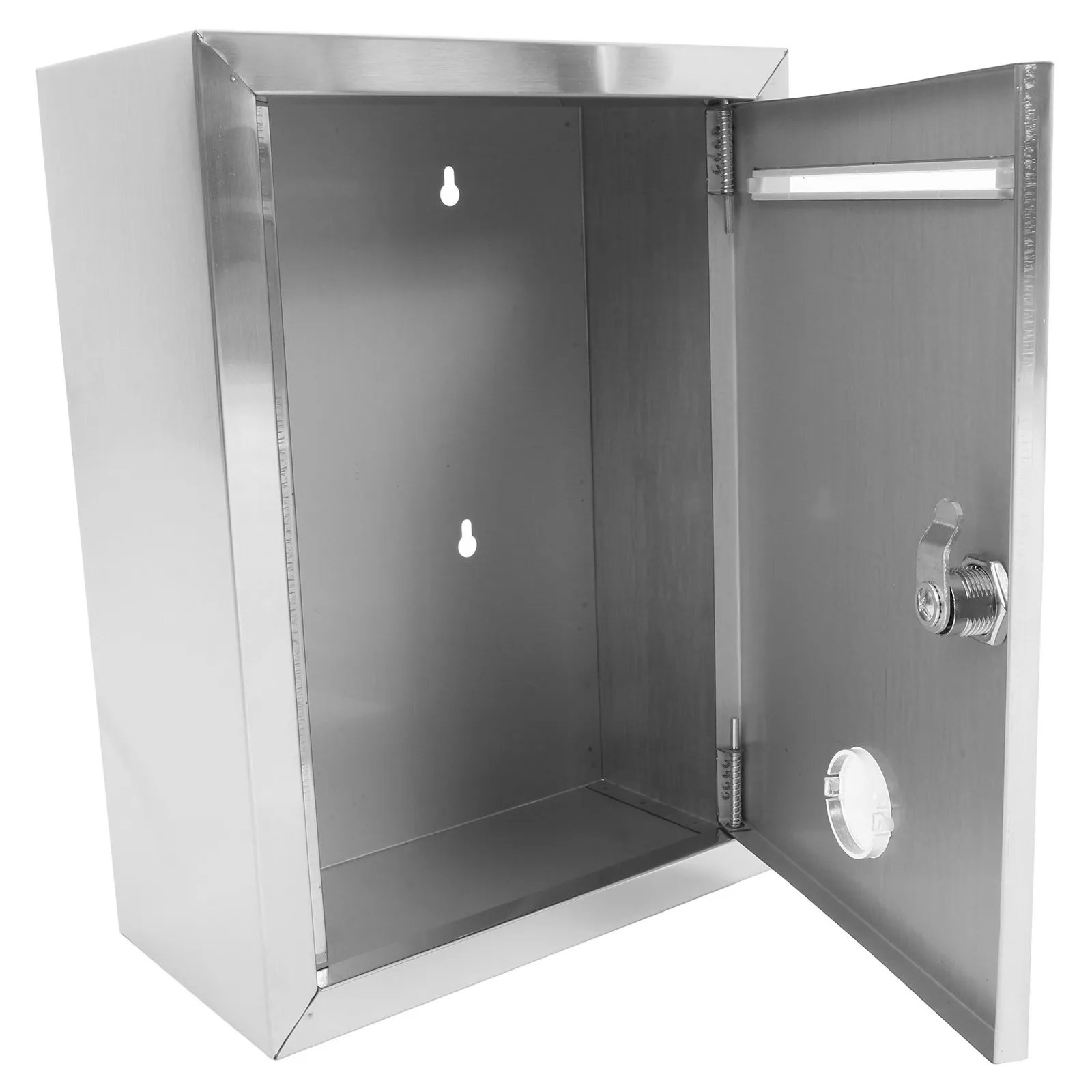 Sturdy Metal Wall Mounted Lock Box Versatile for Letters Suggestions Donations Ballots Secure Slot Design Rustic Office Public