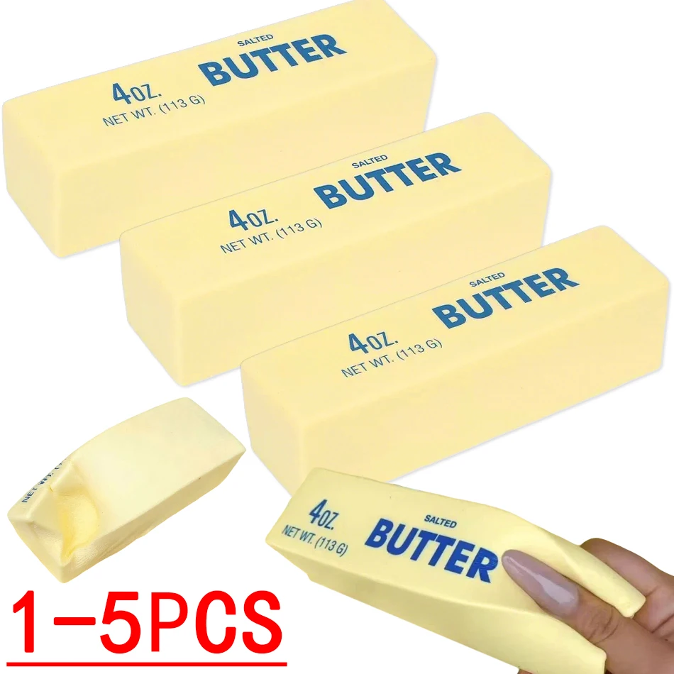 1-5 Uds. de barras de mantequilla suaves con sabor a crema para jugar y entretenimiento sensorial, juguete de compresión de subida lenta