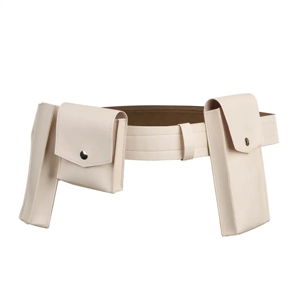 Padme cinturón de cuero con bolsillos funda Amidala accesorios de Cosplay accesorios de disfraz de Carnaval de Halloween