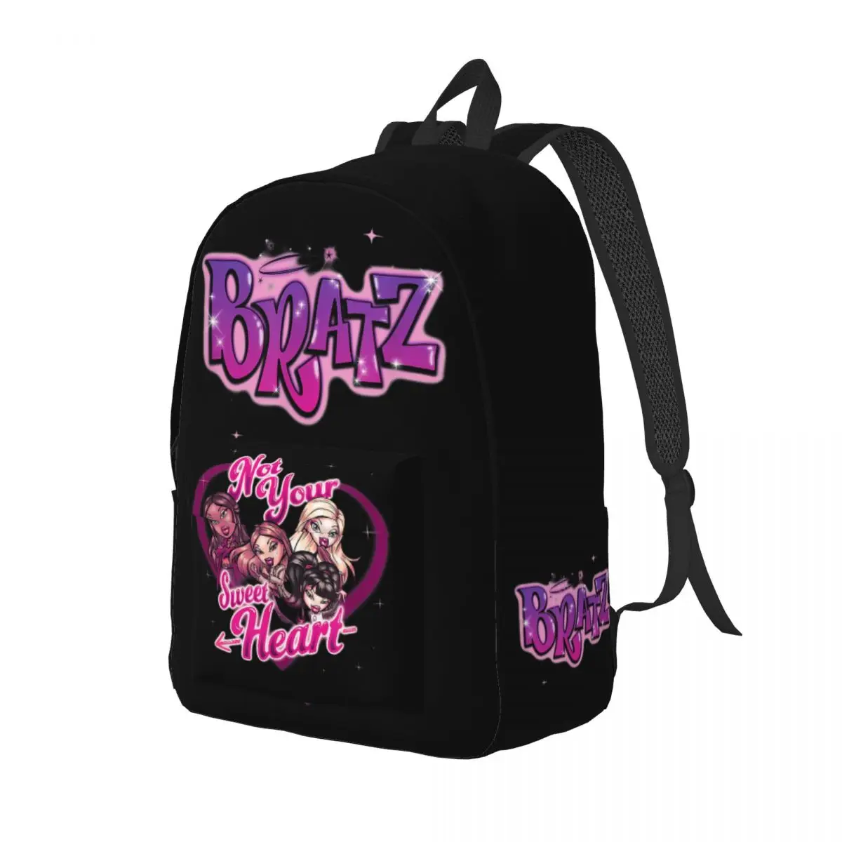 Bratz Logo Backpack for Men Women Fashion Student Work Daypack Laptop Computer Canvas Bags Lightweight