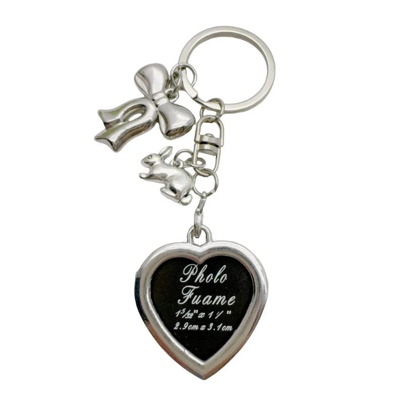 Elegant Bowknot Heart Designs Metal Keychain Accessory Suitable for Bags and Keys Suitable for Women of Various Ages