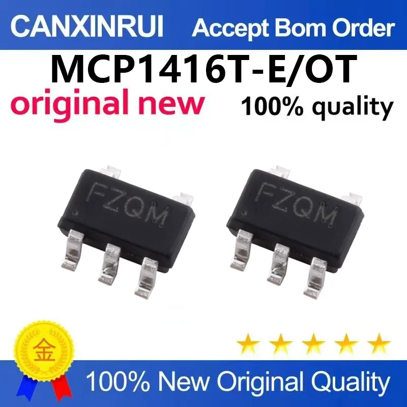 （5pcs-100pcs）Original MCP1416T-EOT SOT-23-5 2A Single Channel Low Voltage Side Gate Driver Chip