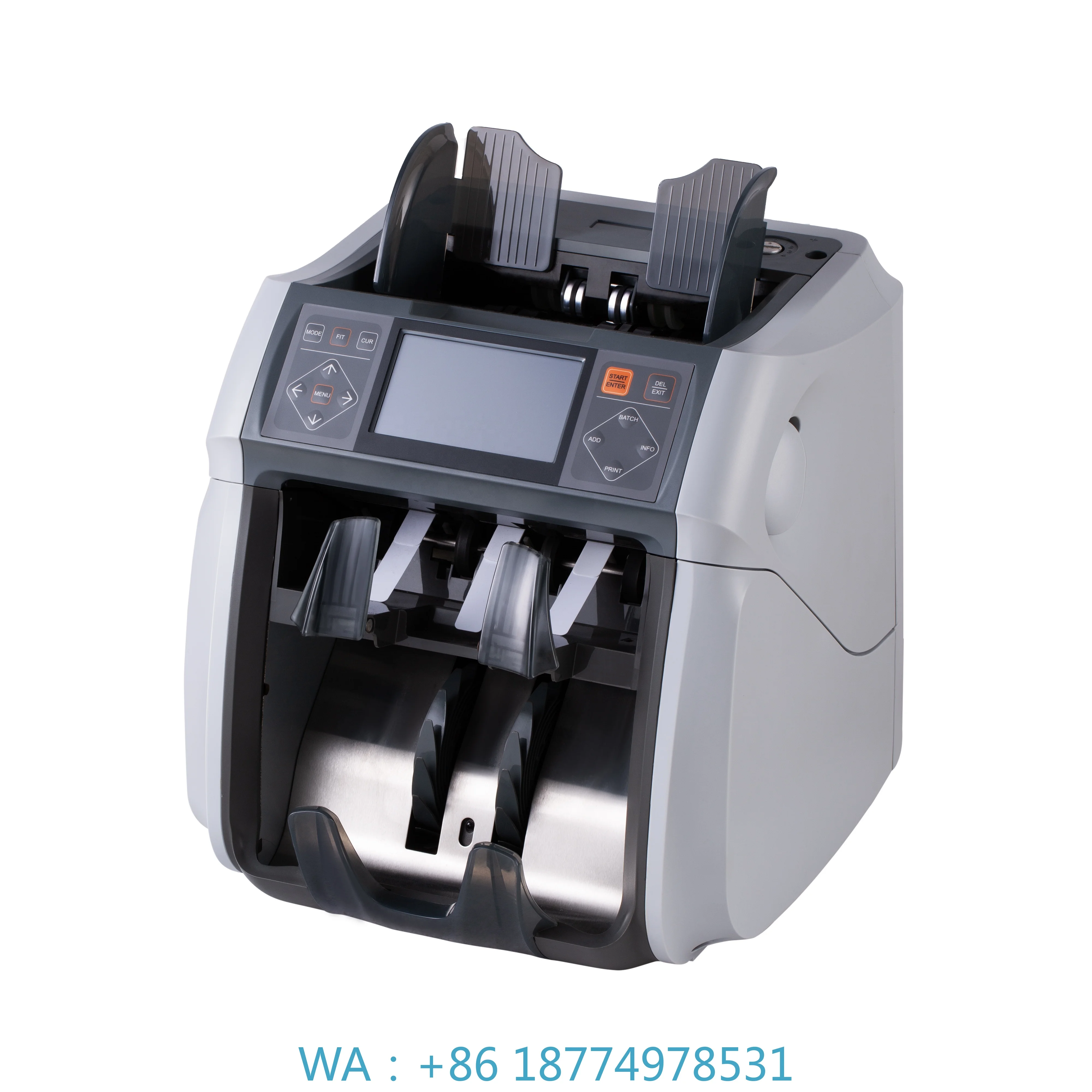 Value Money Counting Machine Bill Cash  Currency Counter Detector Banknote Value CounterHT-9100F Yuting 1+1 Pocket Mixed