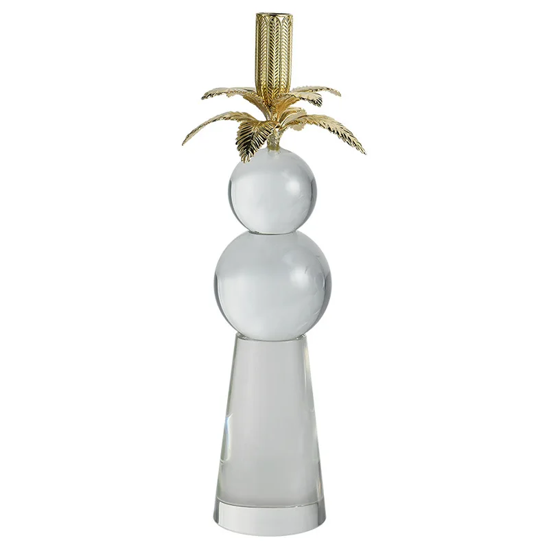 

Modern light luxury geometric coconut tree candlestick ornament home living room coffee table model room