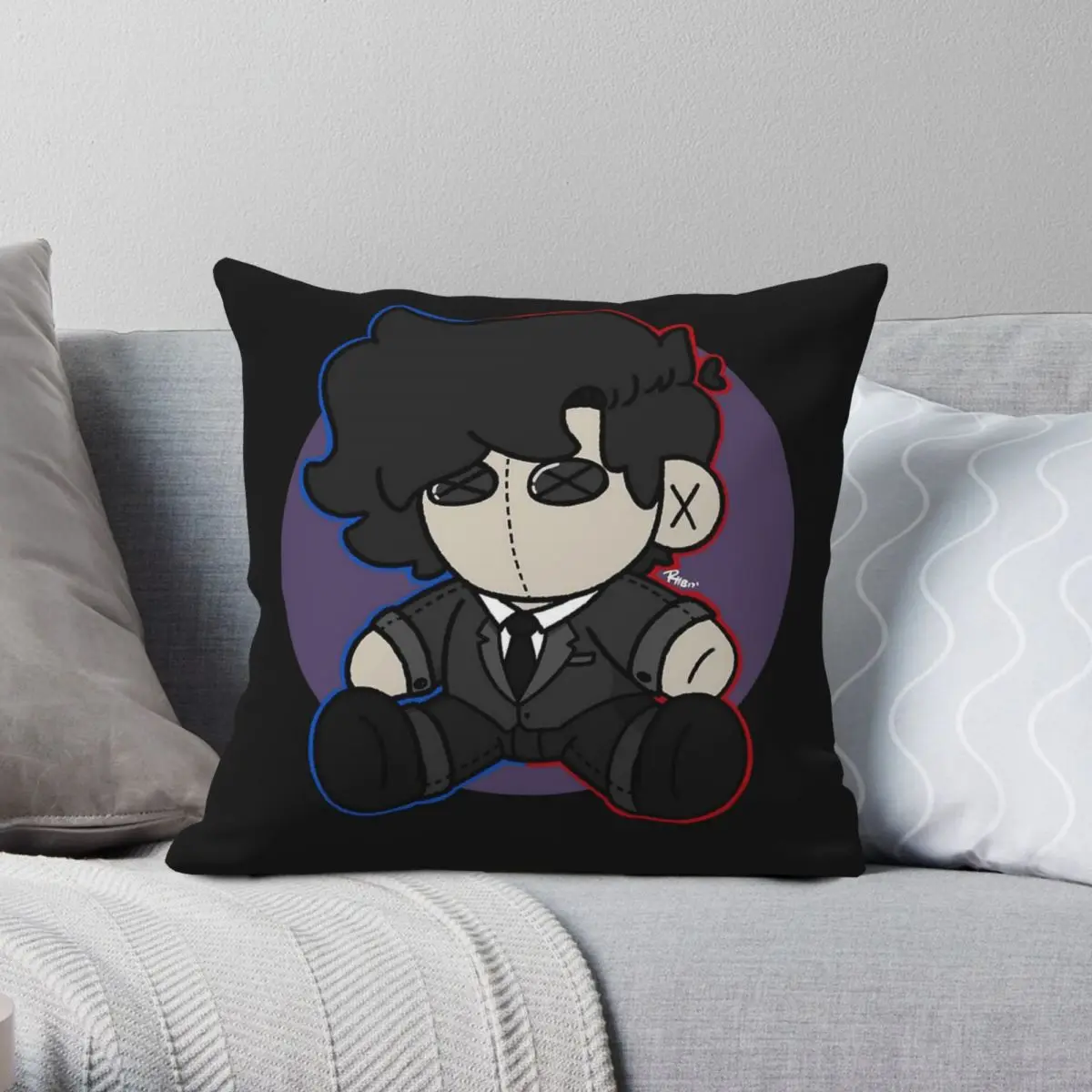 Darkiplier Markiplier Square Pillowcase Polyester Linen Velvet Creative Zip Decorative Throw Pillow Case Home Cushion Cover