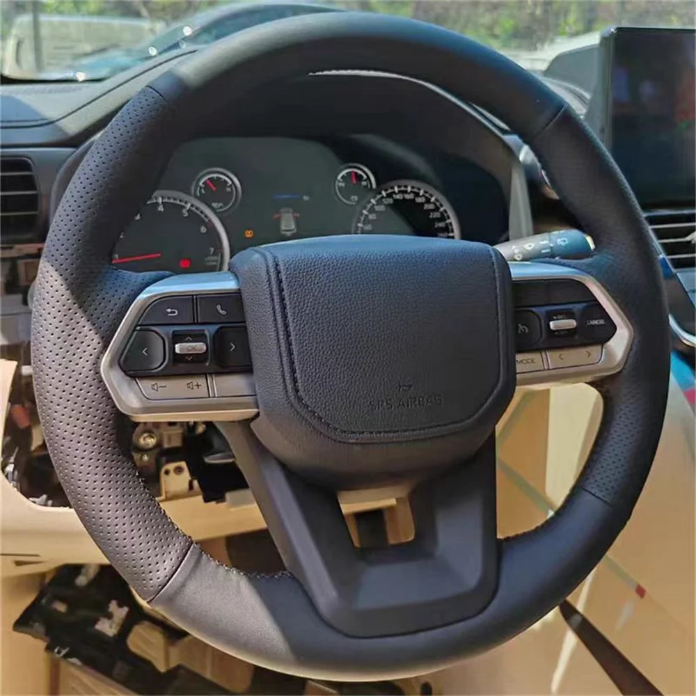 

Non-Slip Comfortable Microfiber Leather Car Steering Wheel Cover Auto Interior Accessories For Toyota Land Cruiser 2021 - 2023