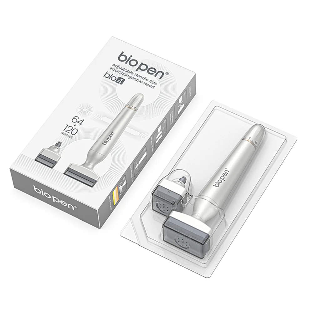 Bio 4 Derma Stamp Kit Neuerscheinung 120 Nadeln 64 Nadeln Doppelköpfiger Microneedling-Stift Edelstahlnadel Verstellbarer Derma Pen – Detail 10