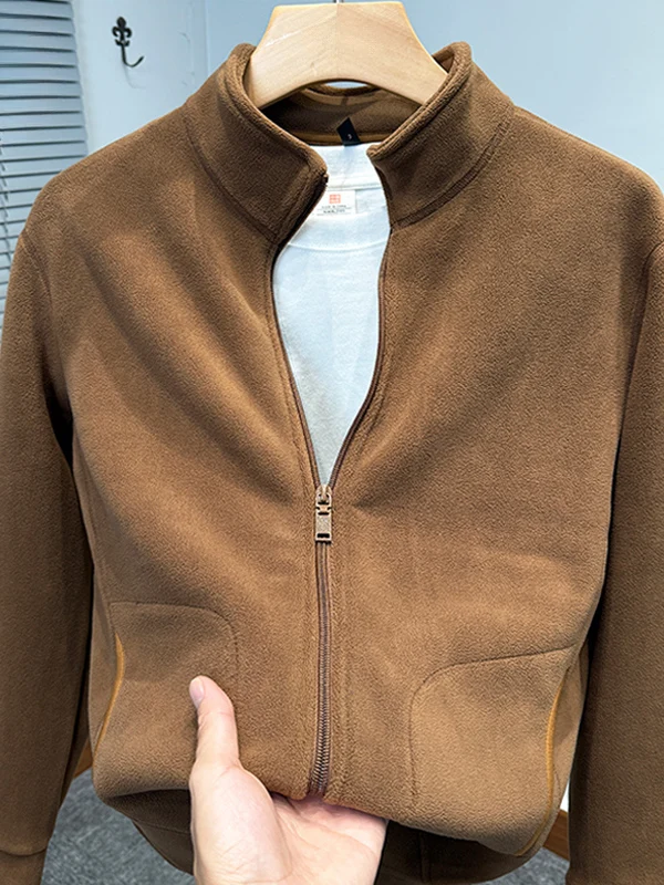 

Мужская зимняя теплая толстовка Oriole Fce Thiened с капюшоном, свободного кроя, на молнии, однотонная, из смесового полиэстера, с воротником-стойкой