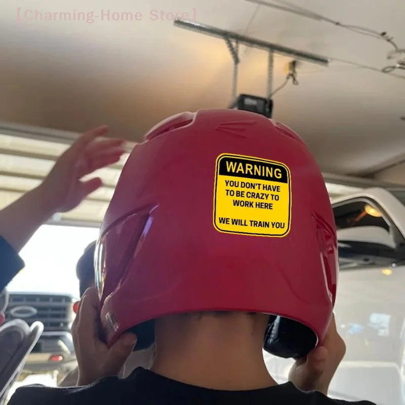 【M】You Don't Have To Be Crazy Warning Car Stickers Funny Mechanic Decals For Adults Work Waterproof Decoration Helmet Stickers - view 5